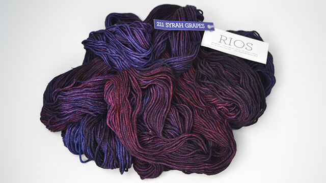 A photo of Malabrigo RIos in color Syrah Grapes.